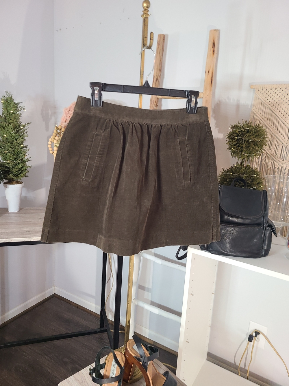 J. Crew Brown Corduroy Mini Skirt